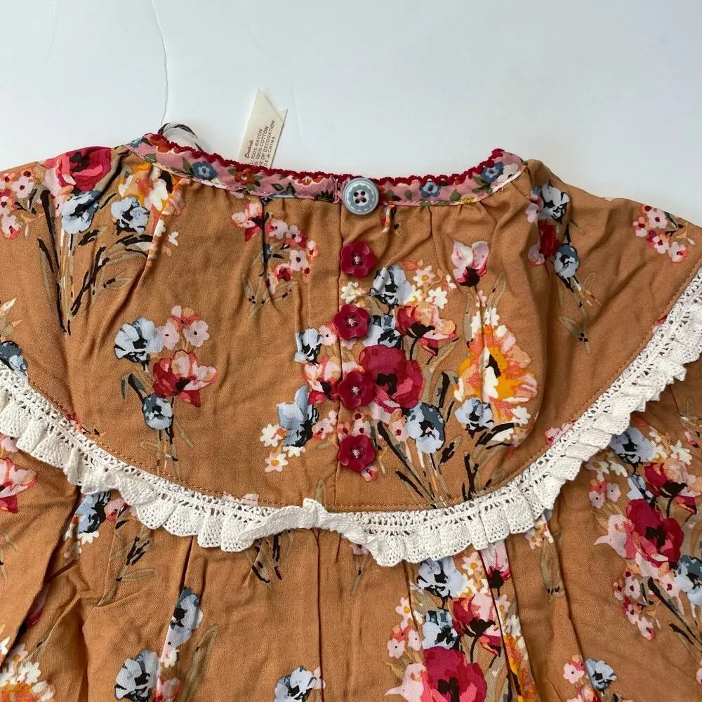 NWT Matilda Jane Size 8 Discovery Gardens Floral Blouse